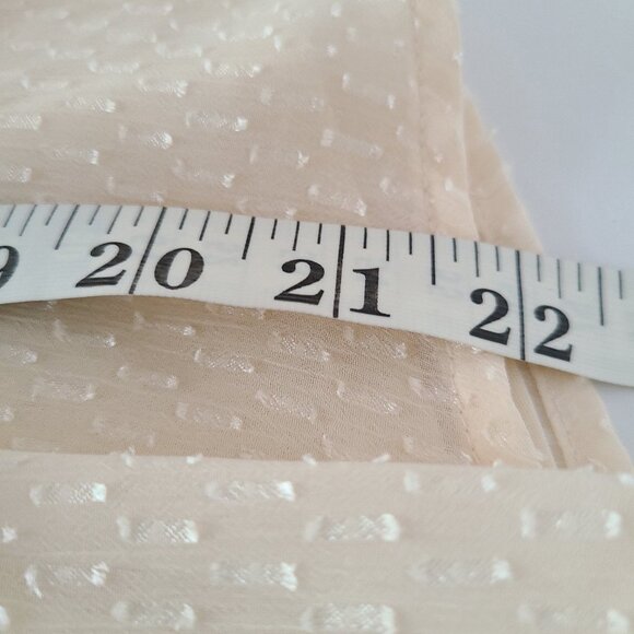 BLU PEPPER WOMEN'S PEASANT BABYDOLL CREAM BLOUSE TEXTURED FLOWY SZ LARGE - Picture 9 of 11